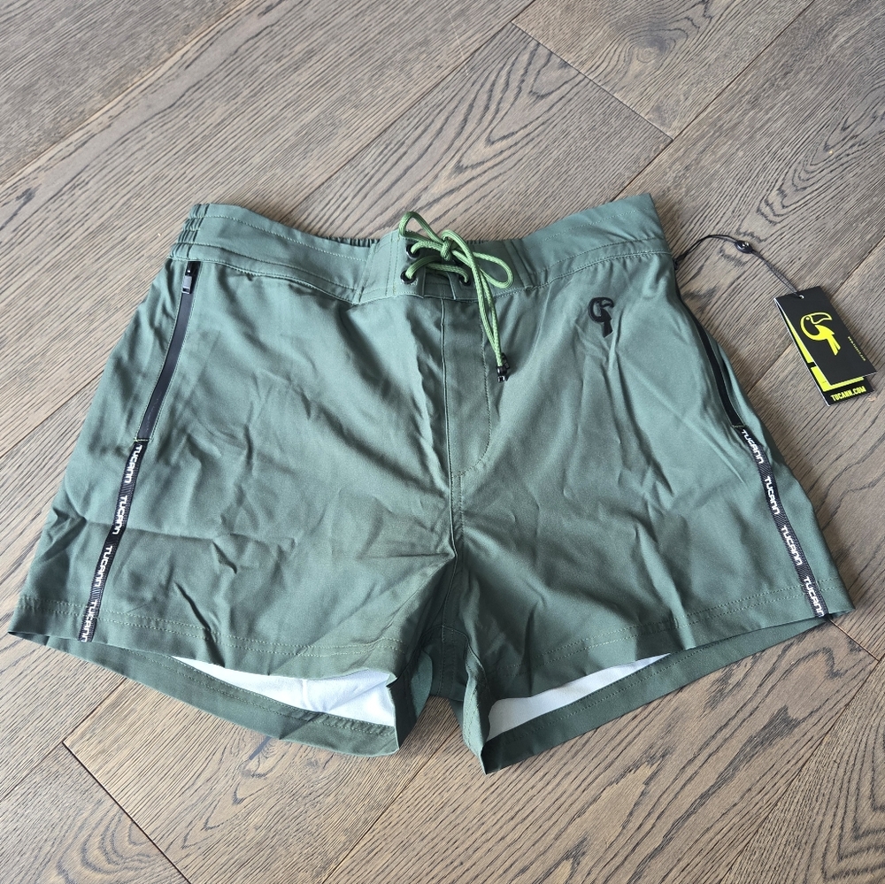 Tucann Khaki Green 3' Swim Shorts